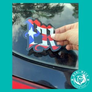 Puerto Rico "PR" 4" x 4" Vinyl Waterproof Sticker Decal